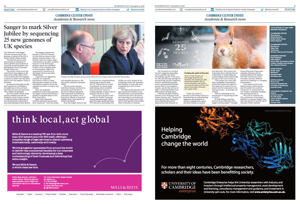 businessweekly's tweet photo. The @sangerinstitute is sequencing 25 new genomes of UK species including the floundering Red Squirrel, Water Vole, Turtle Dove and Northern February Red Stonefly. Read about the project in the digital edition of #BusinessWeekly https://t.co/9QDnT43Ipn https://t.co/JWIXQuXjXg