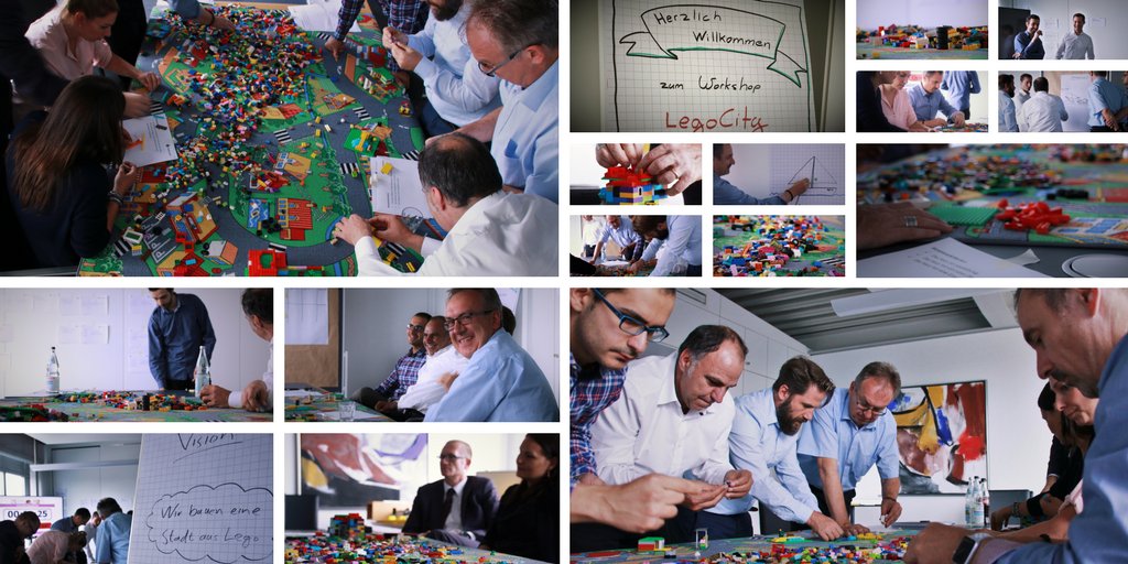 BraincourtGmbH's tweet photo. Eine spielerische Einführung der #scrum-Methode mit praktischer Anwendung anstatt "langweiliger" Theorie: Unser Lego City #workshop https://t.co/MwG5LvPhBK
