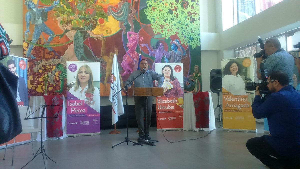 Corfo's tweet photo. #Maule en @IntendenciaVII se realiza muestra gráfica de proyectos financiados por #FNDR y apoyados por #Corfo a traves del programas #PRAE y Zona de Oportunidades https://t.co/b138uLdLfq