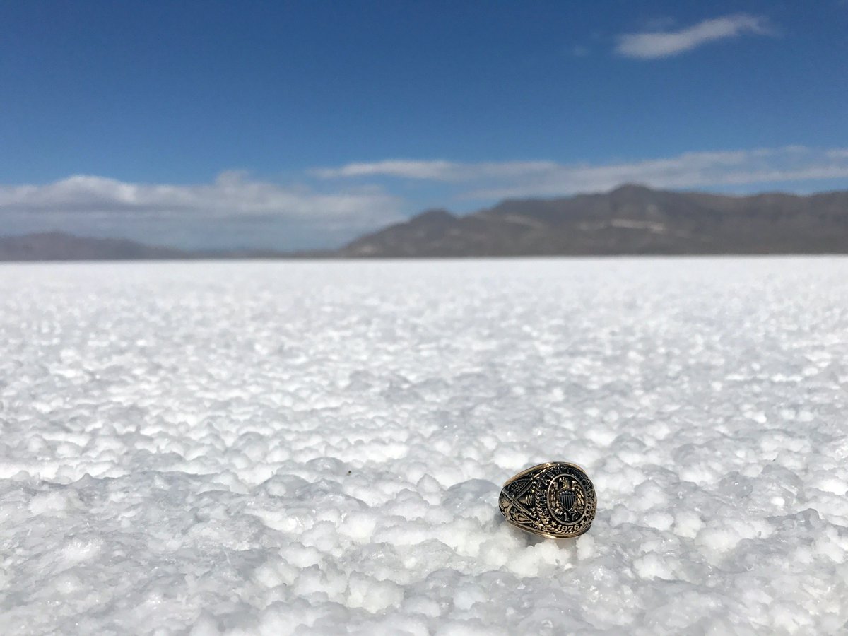 AggieNetwork's tweet photo. Manas Tiwari '17 sent us this spectacular #AggiesEverywhere shot of his #AggieRing from the Bonneville Salt Flats, Utah. Email your #RaisinEmRight or #GigEmFrom photos to AggieNetwork@AggieNetwork.com for the chance to be featured. https://t.co/0MnW86hpPN