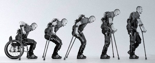 JVFeyerton's tweet photo. Powered #exoskeletons also allow people who are in a wheelchair to walk and move freely once again. #thefutureisnow https://t.co/XYYQlQ8iBE