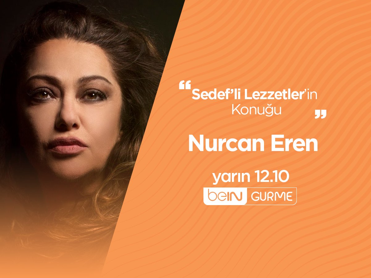 Sedef'li Lezzetler'de yarının konuğu müzisyen ve oyuncu #NurcanEren. Menüdeyse nohutlu ve pastırmalı buğday çorbası ile armut ve elmalı tart var. Yarın, 12.10'da beIN GURME HD'deyiz.