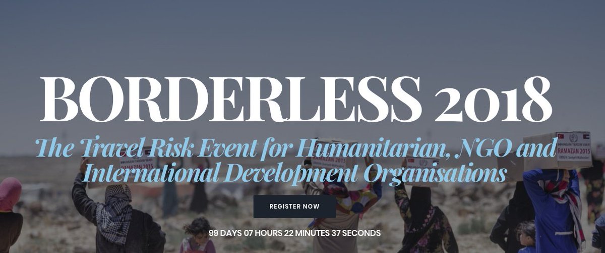 Borderless2018's tweet photo. Thank you @HostageUK for supporting @Borderless2018 we look forward to your presentation and insights. @HiscoxUK @AIGinsurance @SolaceGlobal #Kidnap #RiskManagement @KeyTravel @stirlingassynt @CEGAGroup Budget problem? Register Free at info@mcmillancooper.com https://t.co/nHoTdYC5SU