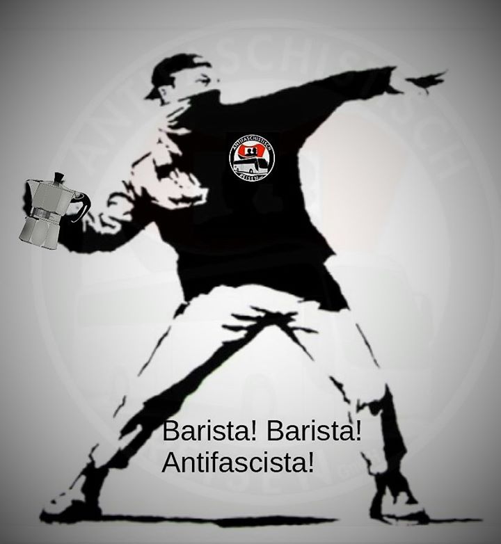 KatharinaSchwir's tweet photo. Eine schöne Begleiterscheinung des #Freispruchs vom Sänger der Band @feinesahne ist die Erkenntnis, dass es wohl doch #Polizisten gibt, die von der #Antifa nicht den leisteten Schimmer haben :) https://t.co/DGsepHkA94