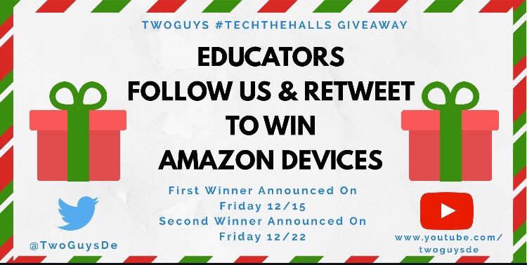 macnbeans's tweet photo. Are you following@twoguysde ?? #EducatorsMakeTheDifference #TechTheHalls Two Guys make awesome @YouTube videos and want to make MY classroom a better place! https://t.co/8eypcULnAE