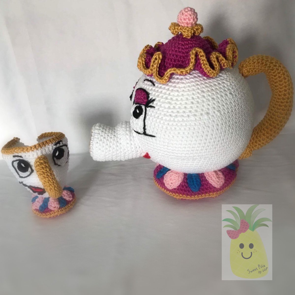 sweetpina1's tweet photo. #mrspotts #chip #crochet #beautyandthebeast #lovecrochet #amigurumi #handmade https://t.co/pnOIXNCsAl