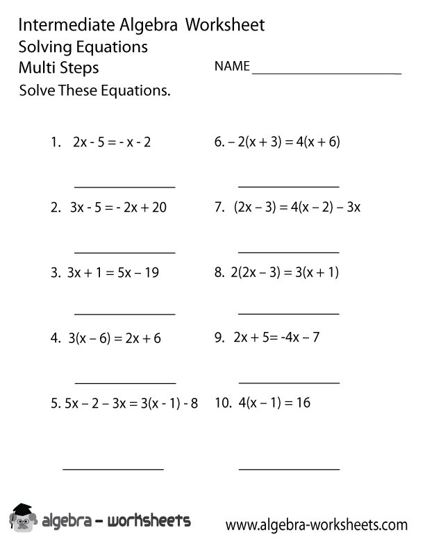 Algebra Worksheets Algebrasheets Twitter