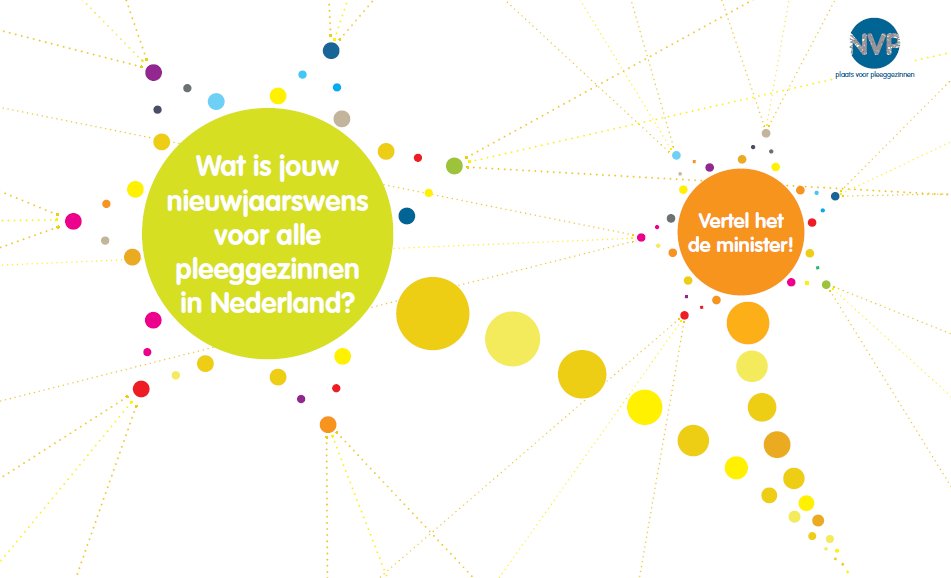 Wat is jouw nieuwjaarswens voor alle pleeggezinnen in Nederland? Laat het weten via denvp.nl/nieuwjaarswens