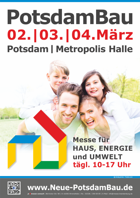 NeuePotsdamBau's tweet photo. „Clever Bauen, Energie sparen, sicher Wohnen“. Mit diesem Leitspruch  öffnet die Neue PotsdamBau – Messe für HAUS, ENERGIE und UMWELT vom 02. –  04. März 2018 wieder ihre Tore in der Metropolis Halle im Filmpark Babelsberg. Ausführliche Informationen unter https://t.co/pNjuKr851T https://t.co/XOhNSJVYMU