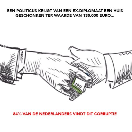 sketchycomment's tweet photo. @geertwilderspvv "Een politicus krijgt van een ex-diplomaat een huis geschonken ter waarde van 135.000 euro."

Op dit moment vindt 84% van de nederlanders dit corruptie.
#sketchycomments #corruptie #politiek https://t.co/sqZmBcjgIa