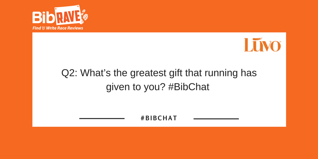 BibRave's tweet photo. Q2: What’s the greatest gift that running has given to you? #BibChat https://t.co/EMmXnNgxNO