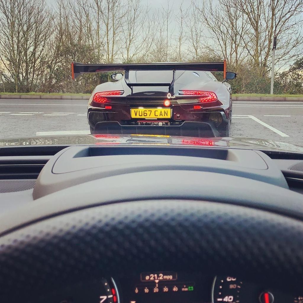 michaelmallock's tweet photo. You know when you’re waiting at a junction but don’t mind looking at the car infront 😃 #astonmartin #vulcan #rmlgroup #roadpack #teaser more to come in the next days through my friends @lovecars https://t.co/k2eTpQLa4a https://t.co/IYoOaIuBa4