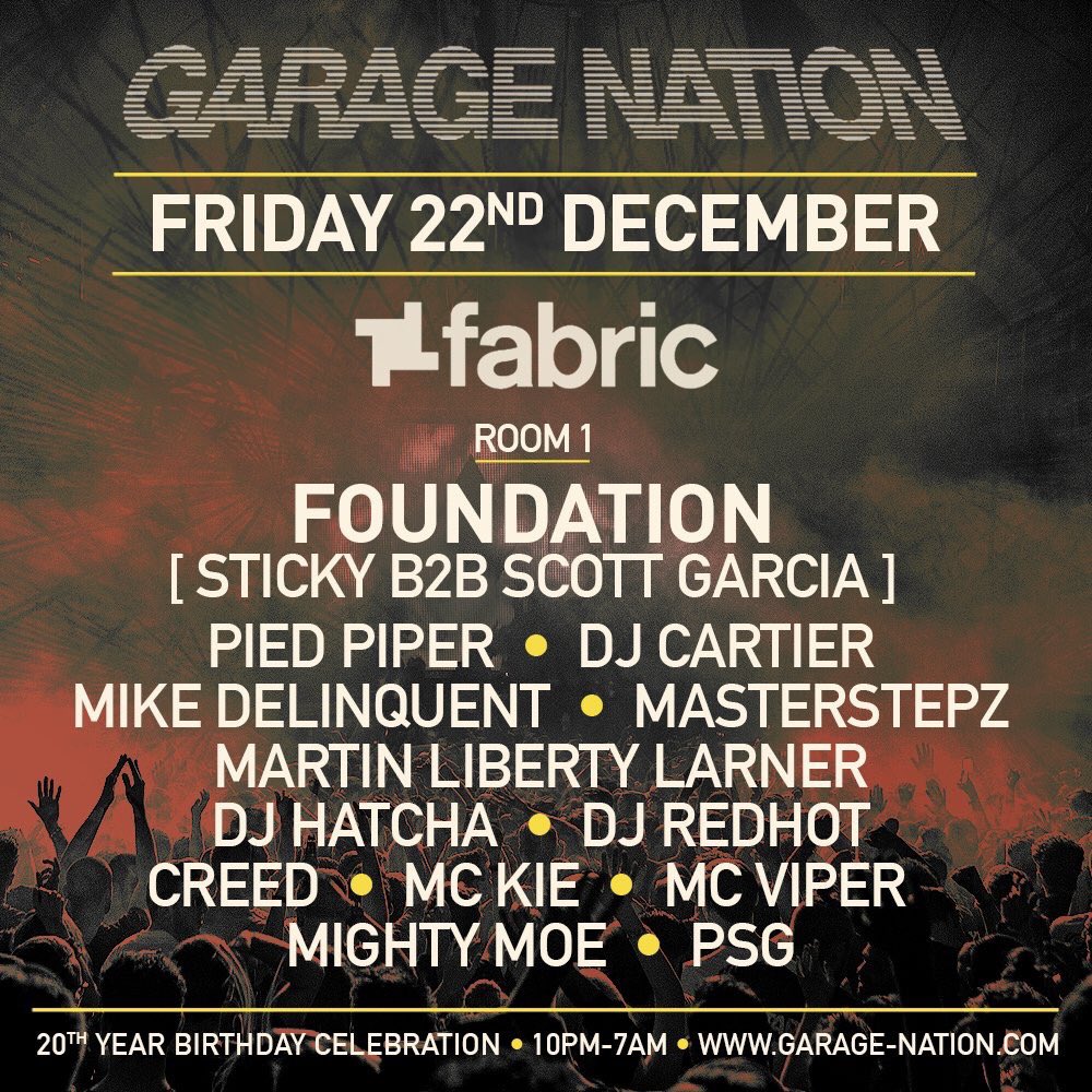 FoundationUKG's tweet photo. The last FDN set this Friday @garagenation @fabriclondon we're ready! 🎬 https://t.co/Fe1GNTRowx