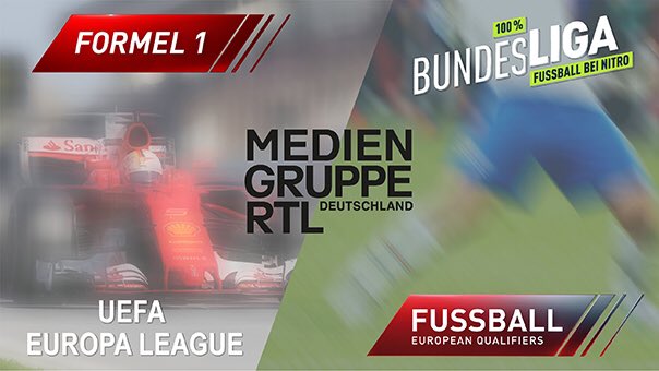 RTLDE_Corporate's tweet photo. Sportrechte-Coup der @MediengruppeRTL: @F1 bleibt bei @RTLde , @EuropaLeague kommt. Neben @RTLde überträgt auch Männersender @NITRO https://t.co/ddutzf29Op