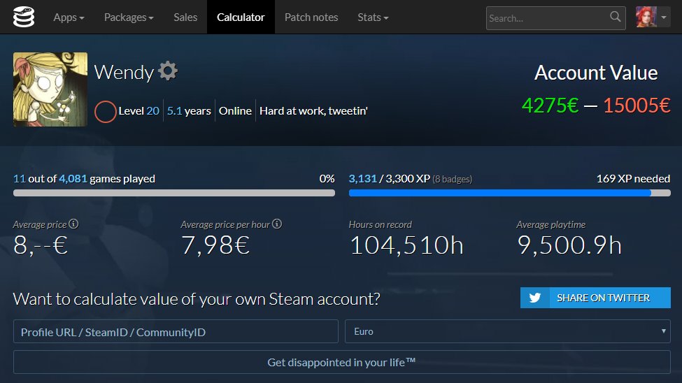 SteamDB on X: We made some changes to how our calculator displays some  stats. Let us know what you think!    / X
