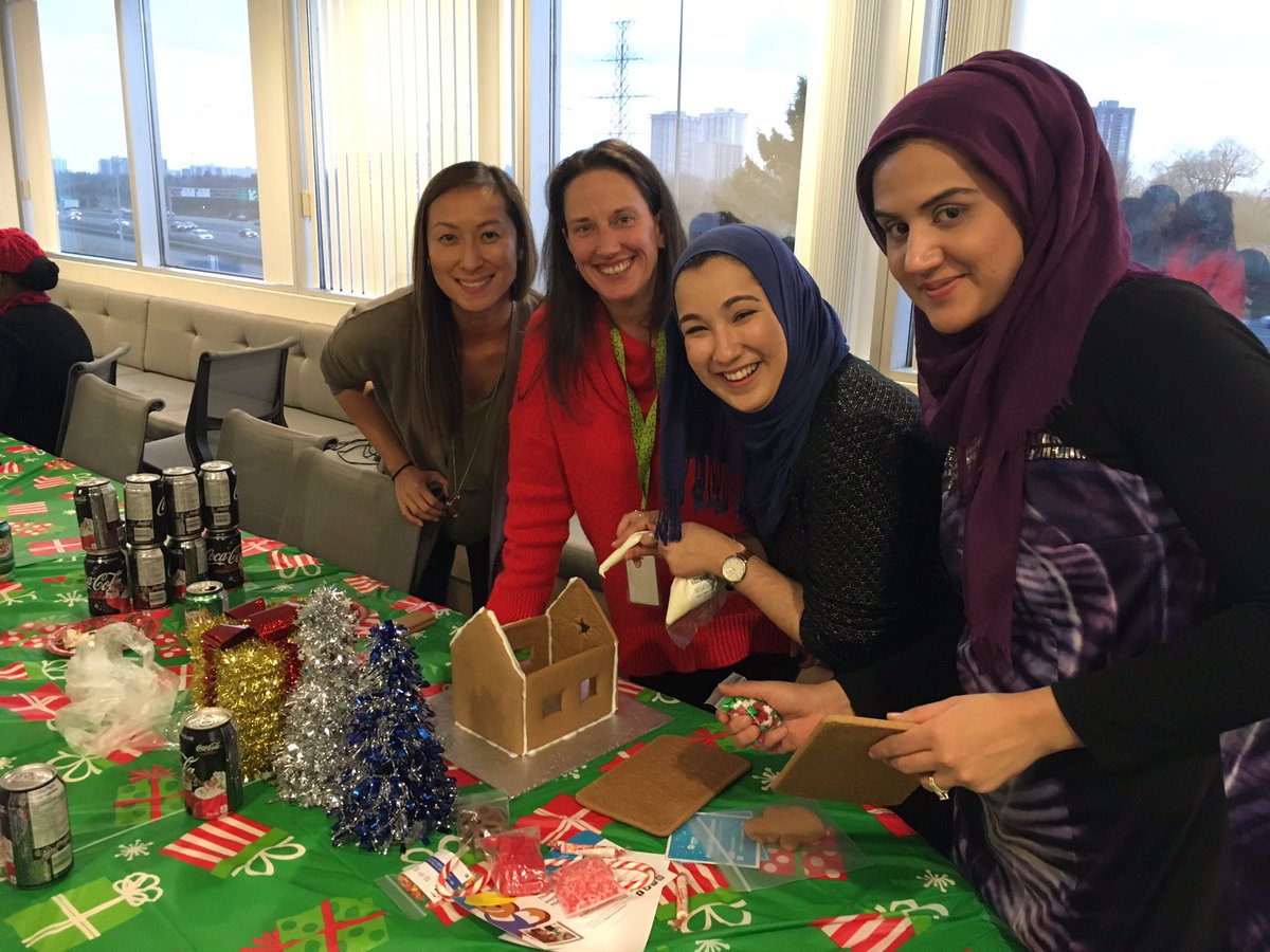 RASumner's tweet photo. .@PearsonNorthAm #Embanet #BU9 team proud supporters of @Habitat_org #HabitatSweetHome Annual Gingerbread Build! Wonderful way to celebrate the Holidays together and support our #community! #HappyHolidays https://t.co/ZQG72yUndA