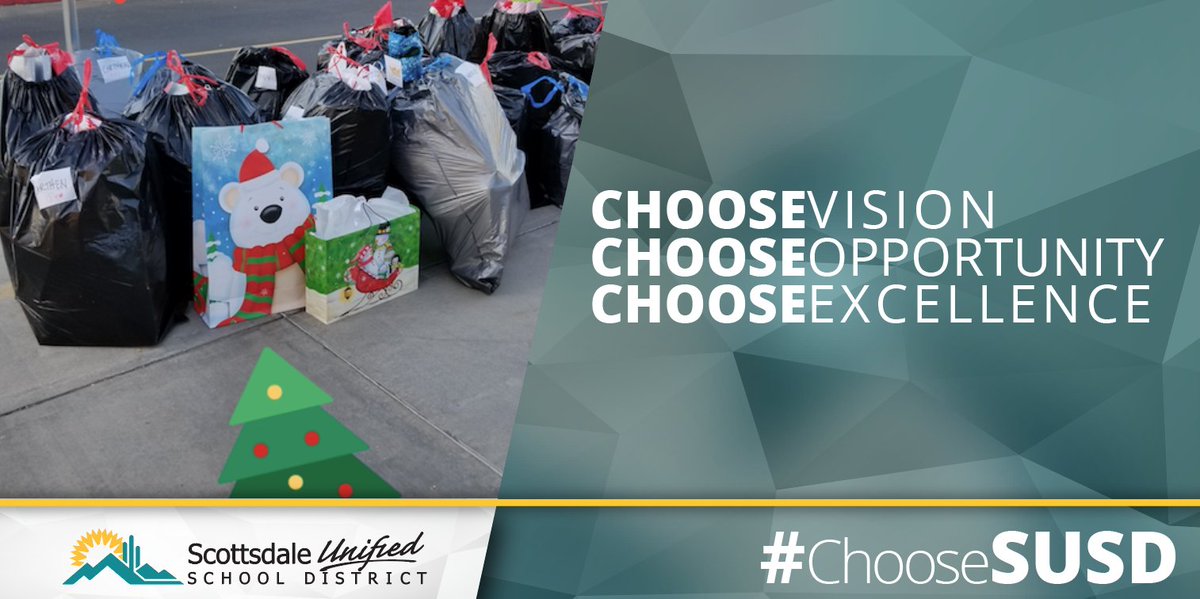 ScottsdaleUSD's tweet photo. Thank you to the generous @CochiseSUSD Elementary families that collected gifts for children at Bethune Elementary.
18 Bags for @ToysForTots_USA
#ChooseService
#ChooseSUSD https://t.co/g1XCZYaH3b