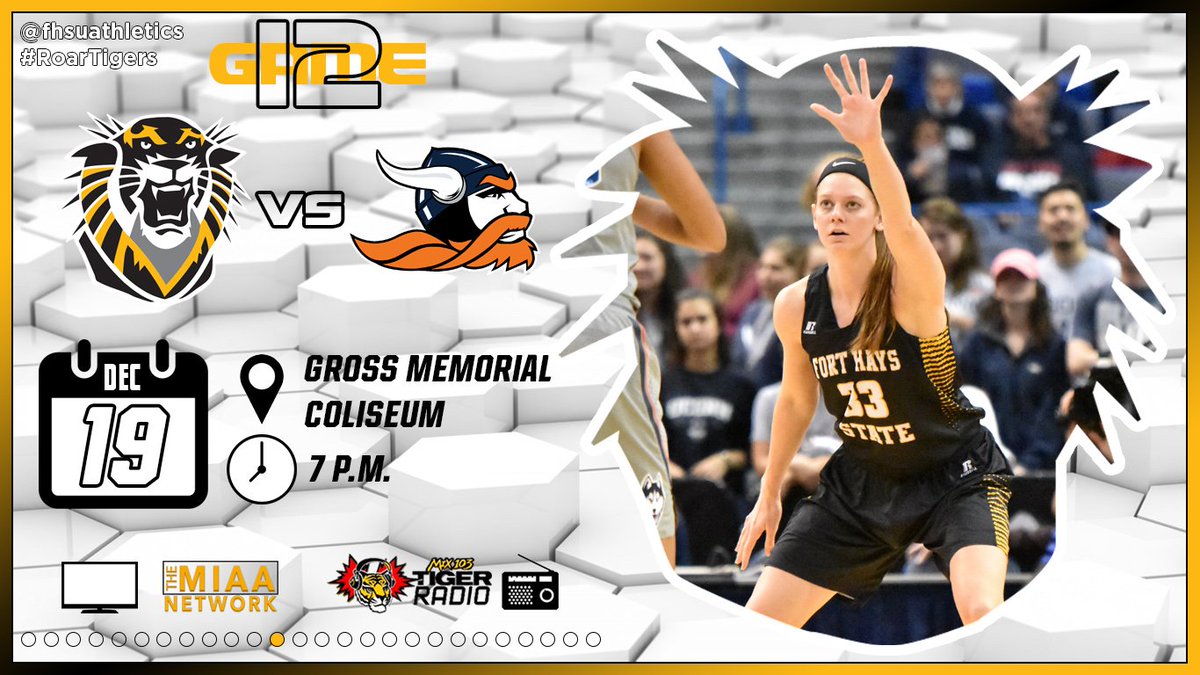 fhsuathletics's tweet photo. Kick off the holiday season with @FHSUWBB tonight at 7 pm!
🆚 Midland Warriors
📺 https://t.co/w9bcMvkZTT
📻 https://t.co/WjsMYWjLdW
📊 https://t.co/2Pexe77id9
#RoarTigers #miaawb https://t.co/eV2Y8aHc0T