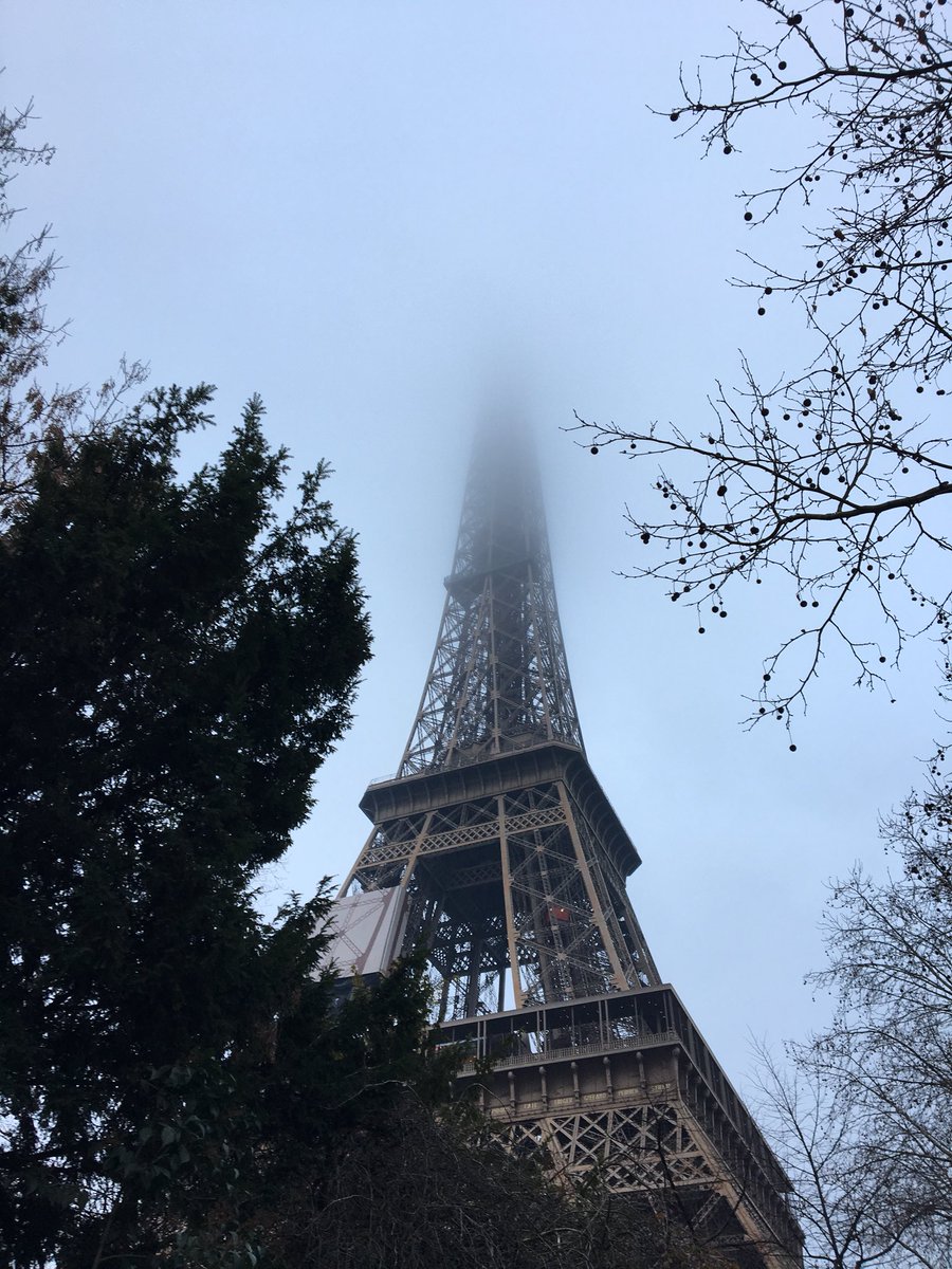 LaTourEiffel's tweet photo. La tête dans les nuages... ☺️☁️ #tourEiffel https://t.co/6gFTdf2RdO