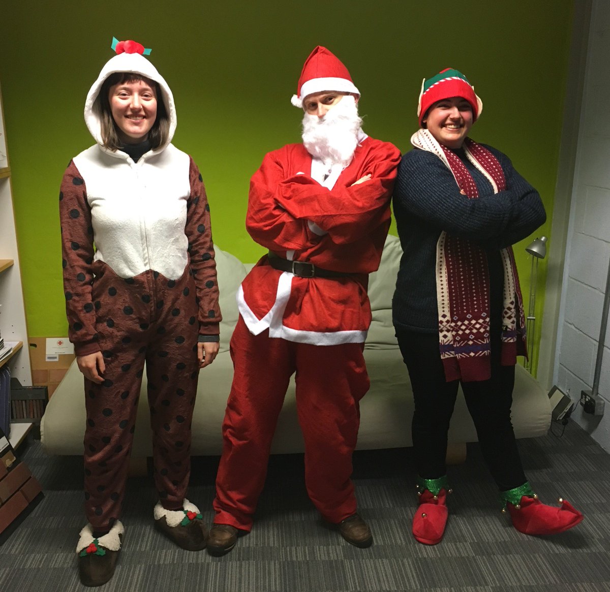 TriangleArch's tweet photo. Christmas Jumper Day got a bit out of hand this year. Happy Christmas from all at Triangle Architects! #CompetitiveChristmas https://t.co/Ig8FJNdsRg