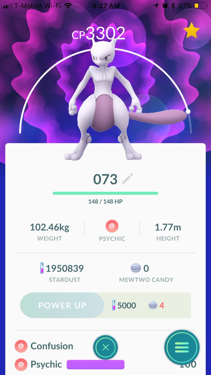 1stepNorth's tweet photo. Used all my rare candies on this rare Pokemon. Will post some gym fight videos when I get a chance. I need more rare candies!! #pokemongo #mewtwo #exraidboss https://t.co/ACZZmmnuuC