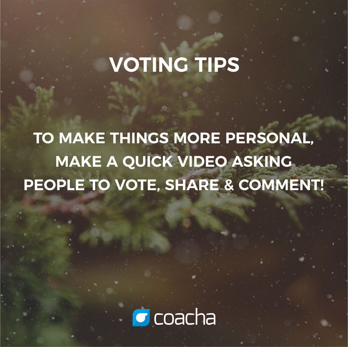 CoachaSoftware's tweet image. Did you know that in one second, more video moves across the internet than you could watch in 2 whole YEARS? 🌟 So why not make a quick video asking people to vote? 🎄 Even involve your athletes! #VotingTips #CoachasFirstChristmas coacha.co.uk/coachas-christ…