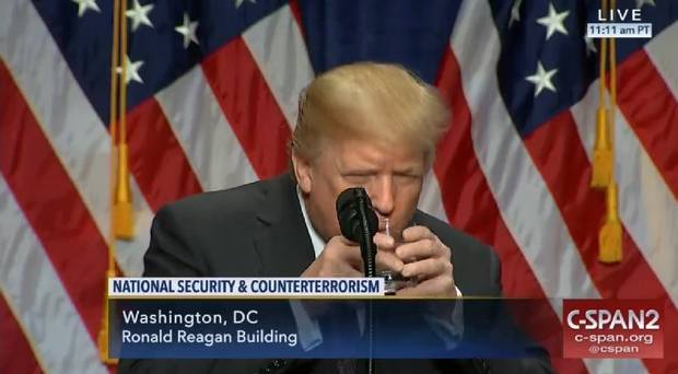 DPPodcasts's tweet photo. The real highlight of Donald Trump's national security speech? His 'America Thirst' moment @bpshow #podcast
https://t.co/R82JOwnrB9 https://t.co/iVTtMW7K52
