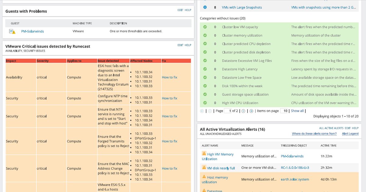 MichalHrncirik's tweet image. #RunecastAnalyzer custom integration with #Solarwinds #VirtualizationManager thwack.solarwinds.com/message/382325… @RuneCastBiz #musthave #VMware