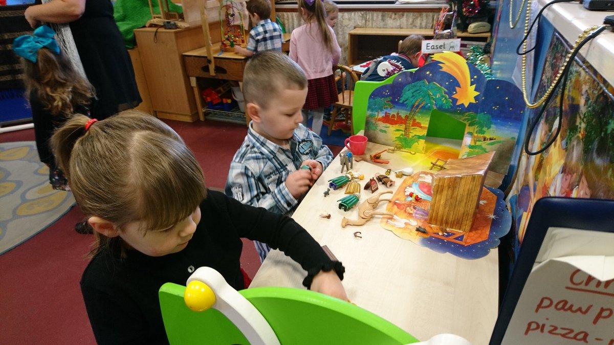 AberlourNursery's tweet photo. It may have been party day but we still had time for a wee game, set up the nativity scene and have a chat! Tartan shirts for boys seems to be the in thing this year! #partytime #lookinggood #lotsofsparkle https://t.co/E5VURVzrkO