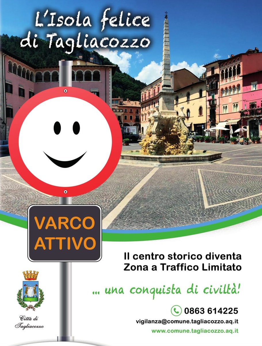 IL CENTRO STORICO DIVENTA ZONA ATRAFFICO LIMITATO
#ComuneDiTagliacozzo 
comune.tagliacozzo.aq.it/2017/12/il-cen…