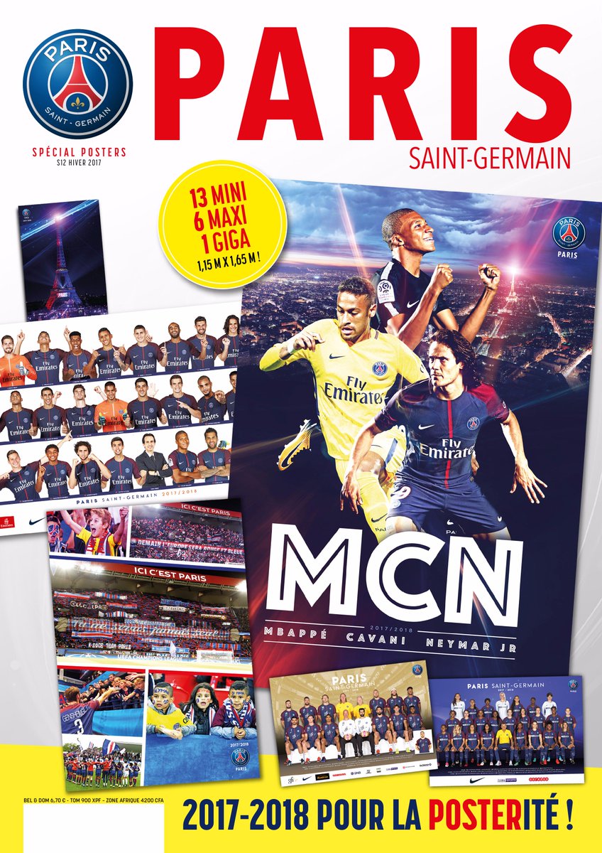 PSG_inside's tweet photo. Le dernier numéro de "Au Cœur du Club" spécial posters est disponible en kiosque ! 🗞 https://t.co/db9aqRwChL