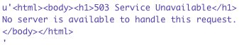 LoisaidaSam's tweet image. Hey @SpotifyEng, when hitting your #SpotifyAPI, we intermittently experience 503 errors. NBD, it happens, but can you at least 503 with a JSON response? There's really no reason to expect HTML here.