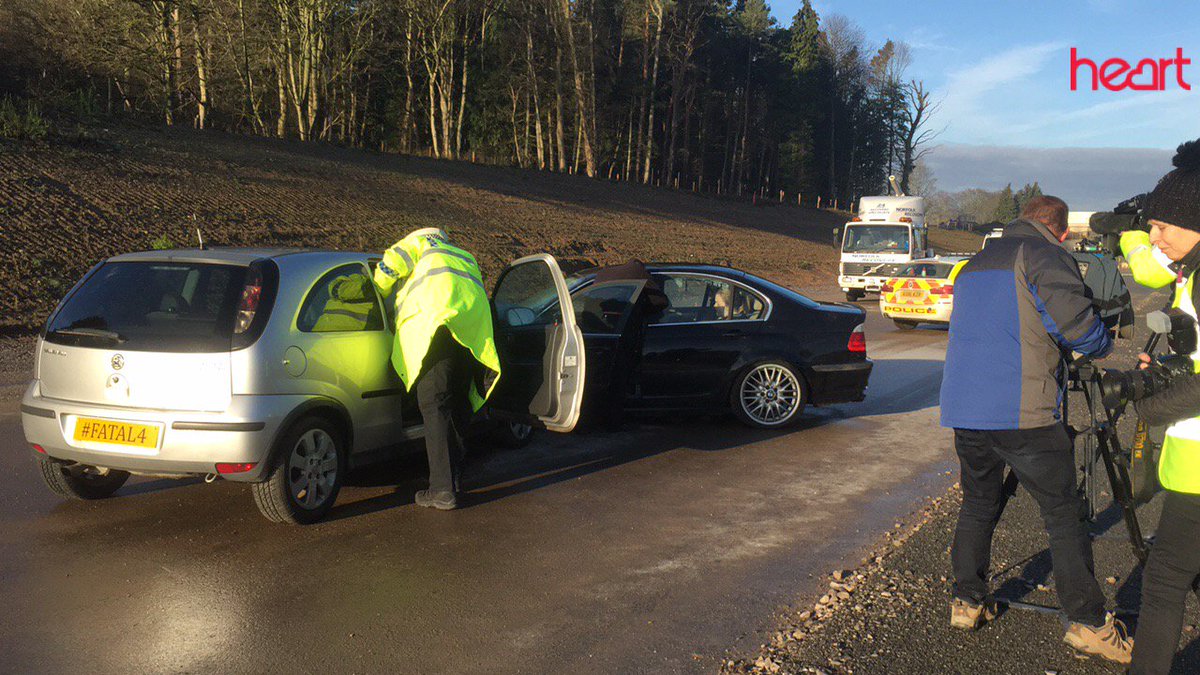 HeartAngliaNews's tweet photo. #HeartNews @NSRoadsPolicing @NorfolkPolice @EastEnglandAmb @Norfolkfire Norfolk and Suffolk's emergency services have staged a car crash to highlight the dangers of drink driving as part of their Christmas campaign. https://t.co/8cb0KNqZCF