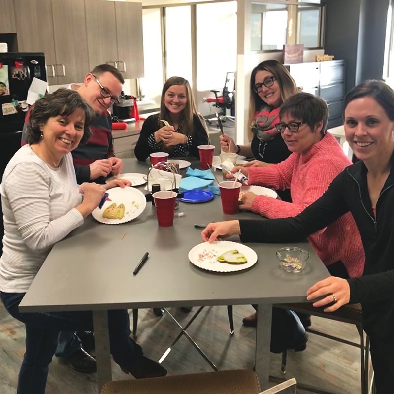 FlintGroup's tweet photo. This morning we had a little #FlintFun with cookie decorating, holiday trivia, and bloodies! We call that a successful Flintucation! πͺππΉ #agencylife #flintucation https://t.co/vfoHn1EjJe