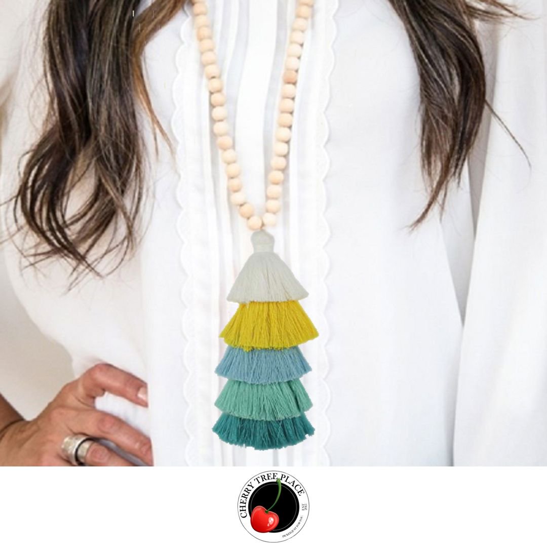 CherryTreePlace's tweet photo. Wear the #rainbow! It'll make you happy.
#jewelry #necklace #fun #fashion #chic #boho #shopping #spring #blue #tasselnecklace #trendy #cherrytreeplace #lookinggood #treats https://t.co/06I4d5ovJD