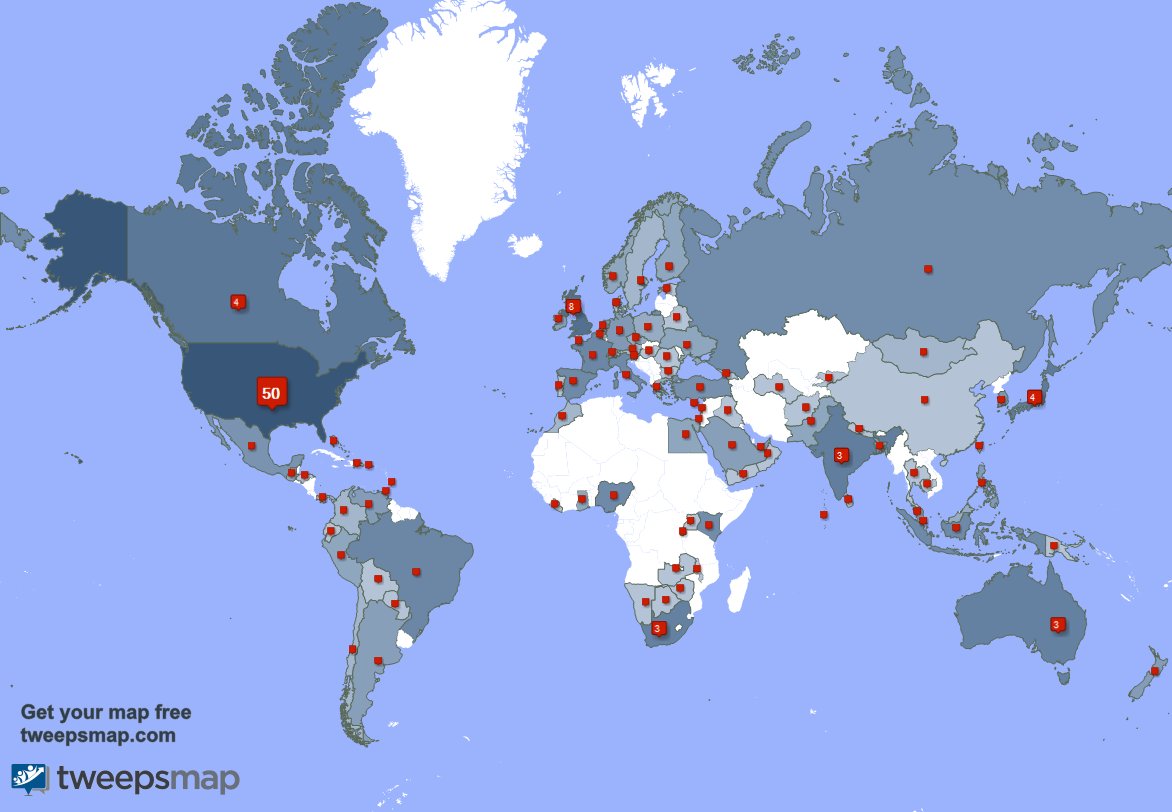 My followers live in USA (49%), UK.(8%)... Get your free map: tweepsmap.com/!AnneLuvsJesus
