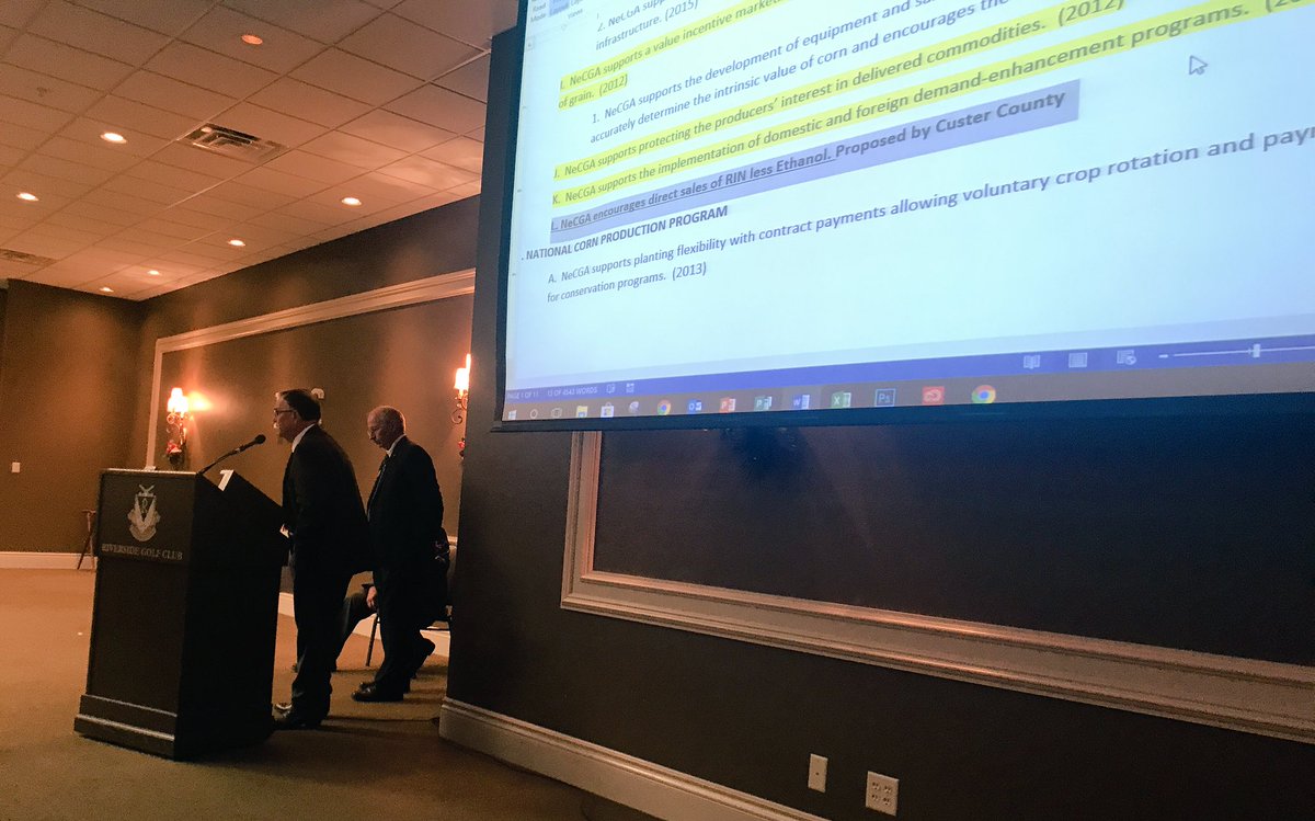 NeCGA's tweet image. The resolutions session has begun at the @NeCGA annual meeting in Grand Island. Each year we review our resolutions and adjust or add as needed. Each local is encouraged to review the document &amp;amp; submit a resolution as they see fit. #policyprocess