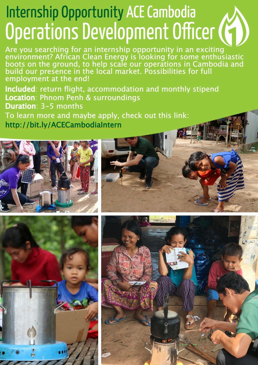 Do you want to work overseas and get some real field experience in emerging markets? Go to the bit.ly/ACECambodiaInt… 🙂and apply!
