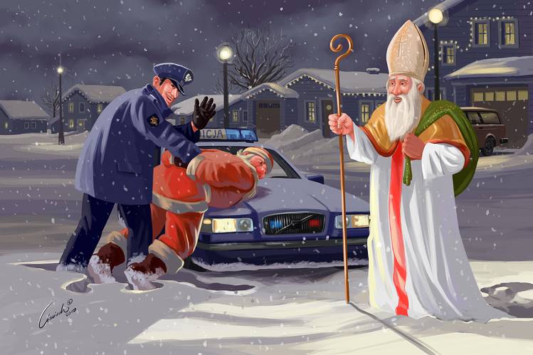 Хто там йде до нашої хати? То не якийсь Дід Мороз, то Миколай Бородатий!