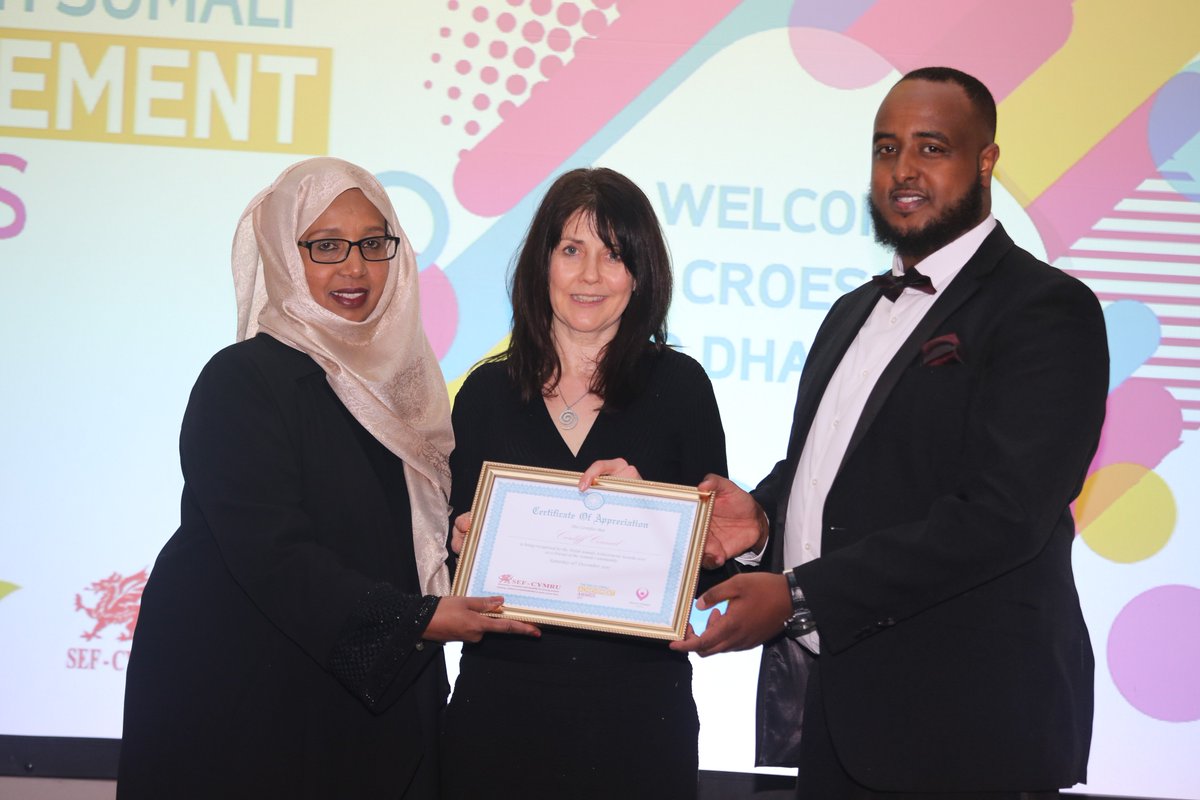 Thanks <a href="/Merryse235/">Sarah Merry</a> for presenting Key Stage 3 Achievers with their Awards at the Welsh Somali Achievement Awards, the youngsters looked delighted to receive their Awards - hope you liked yours too :) look forward to supporting even more pupils in the future #WelshSomaliAwards2017