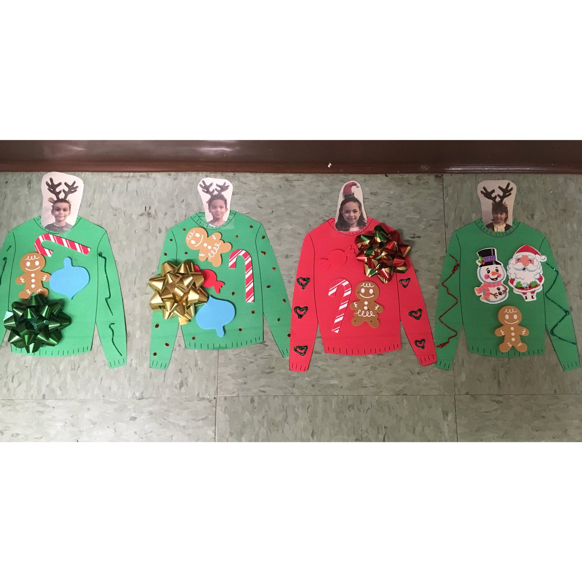 MsNeenan_DWS's tweet photo. This weeks art project. We made some silly sweaters to get in the Holiday spirit! 🎄🎁                           Thanks for the idea @MsKallertDWS! https://t.co/U8GnzCm97H