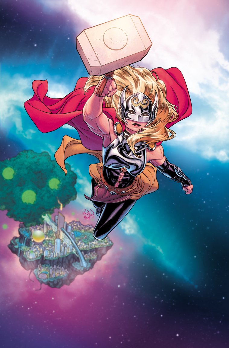 rdauterman's tweet photo. New MIGHTY THOR variant cover, drawn by me + colored by @COLORnMATT! (Two Jane covers from us in March!) https://t.co/c0SGpZzHxC