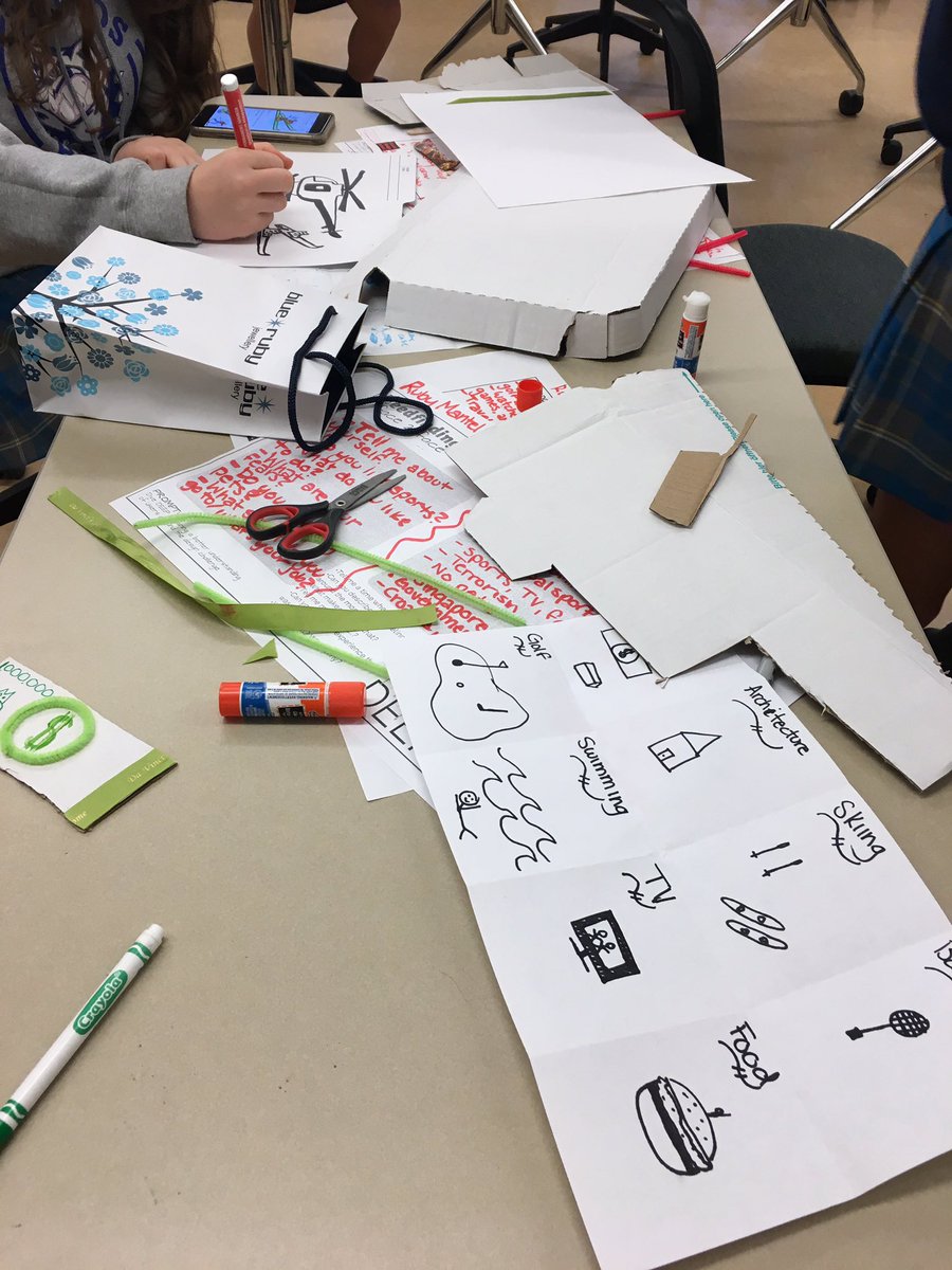 katie_anderson8's tweet photo. DeepDt at work! How might we bring each other joy? My students are learning to think in a whole new way. #dtk12chat #cwlearns #designthinking https://t.co/a7ZJgT4mDB