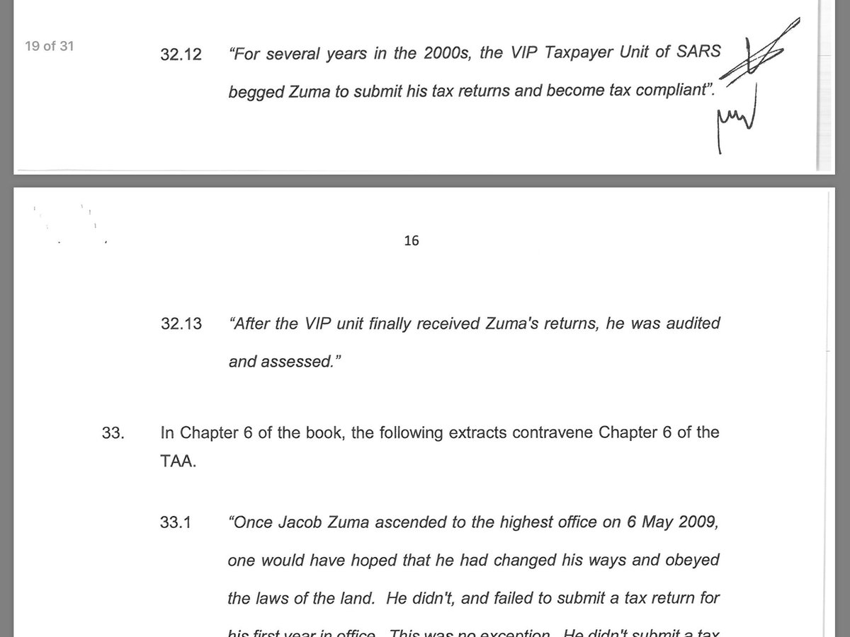 karynmaughan's tweet photo. Dear God in Heaven.
SARS Commssioner has identified every part of #ThePresidentsKeepers that he says violates taxpayer confidentiality. 
Thus confirming the truthfulness of these damning excerpts about President Zuma tax affairs: https://t.co/3oRN6dqDjJ