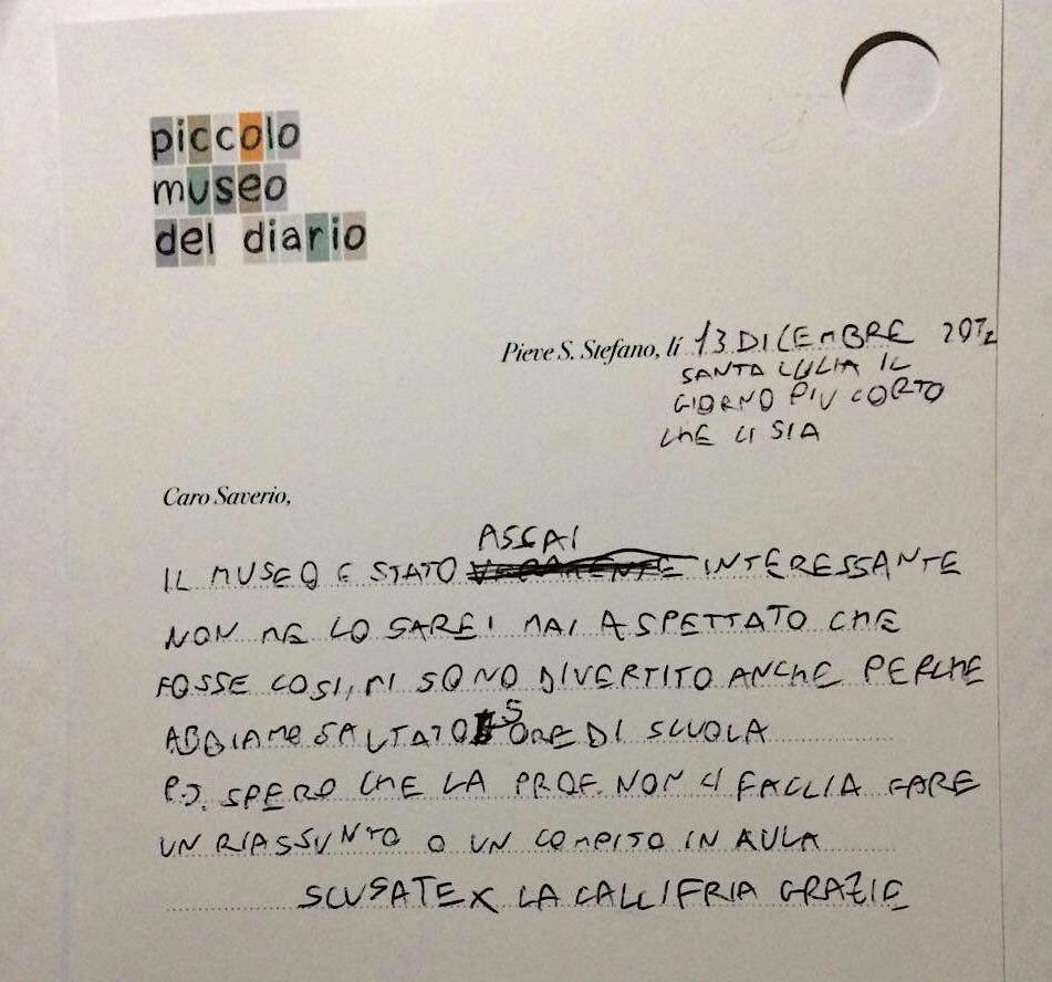 museodeldiario's tweet photo. Scusate x la calligrafia grazie
I bambini non hanno certo paura di dire la verità e a noi fa piacere che qui al #memomuseo possano farlo scrivendo...
#musei in #toscana https://t.co/HoS7K4IidB