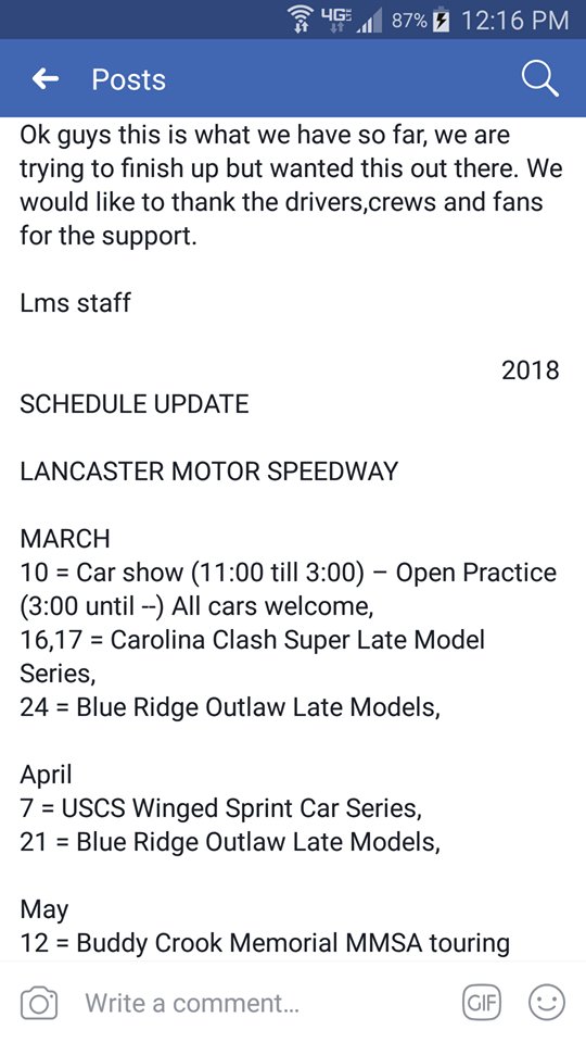 LancasterSpeedway tweet media
