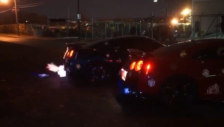 autosport718's tweet photo. Flame show after the #toyfortots decals @autosportswraps #nissan #gtr #flameshow my dudes @airborn_j @mr_louie22 #r32 #r35 #r33 #r34 team #autosportsbx https://t.co/KeYuoychCJ