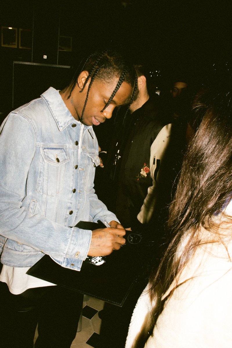 YSL's tweet photo. TRAVIS SCOTT IN PARIS FOR SAINT LAURENT AT COLETTE 
PHOTOGRAPHED BY @rayscorruptedxx 
#YSL #SaintLaurent #YvesSaintLaurent #yslcolette @coletteparis @trvisXX https://t.co/qRK5PsY9Ac