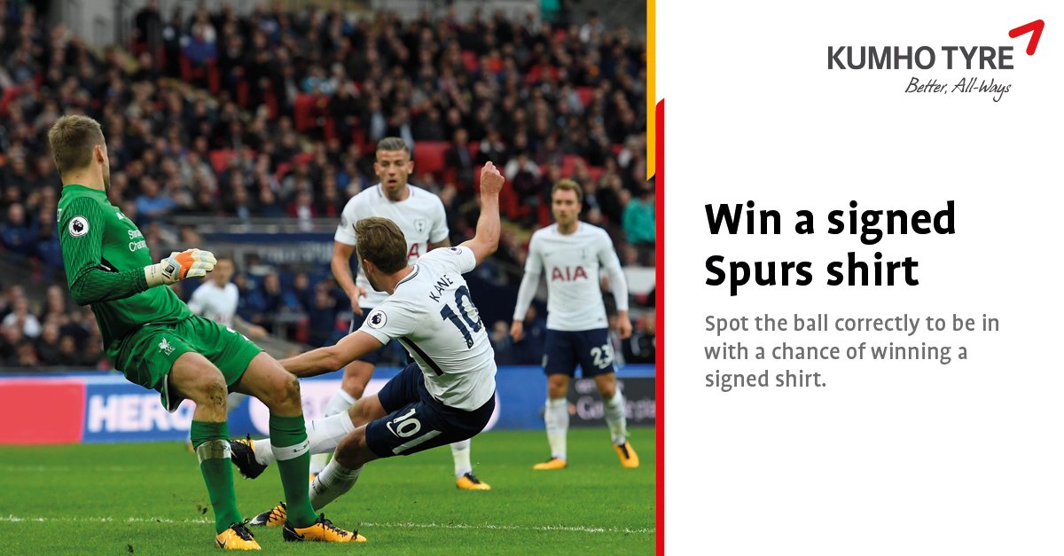 SpursOfficial's tweet image. Click the link 👇 and spot the ⚽️ for your chance to win a signed shirt with @KumhoTyreUK! 

Enter ➡️ kumhotyre.co.uk/chance-win-sig…