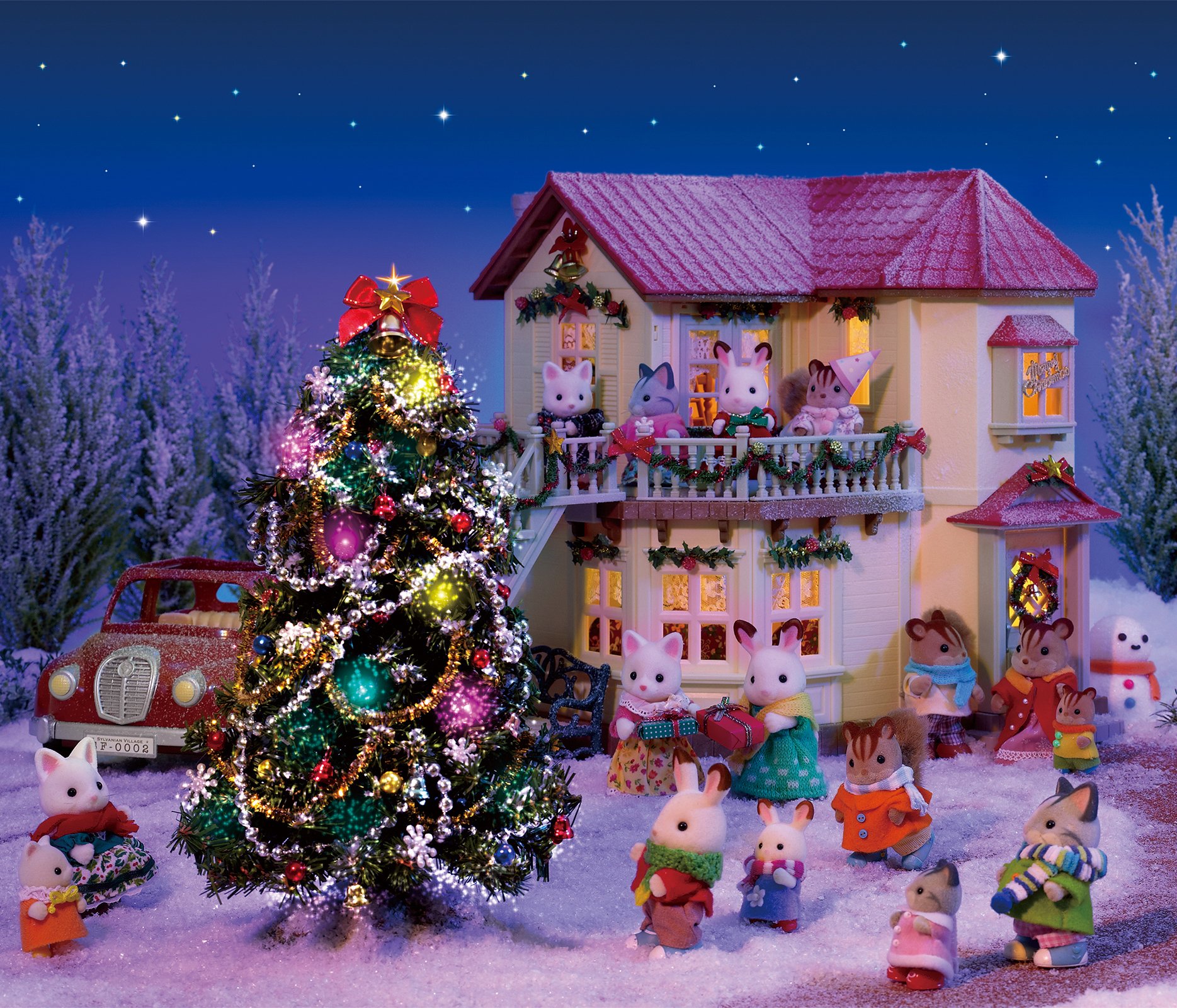 sylvanian christmas house